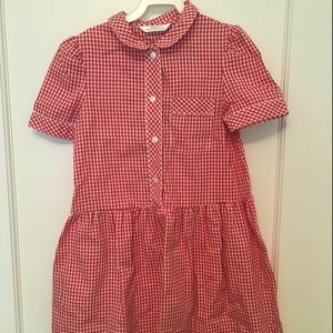 Marks & Spencer Red Checked Gingham Dress Age 6